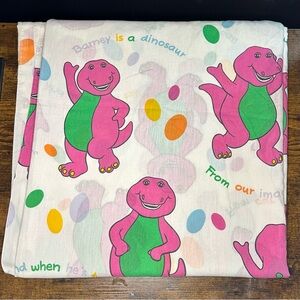 Barney The Dinosaur Themed Twin Sheet